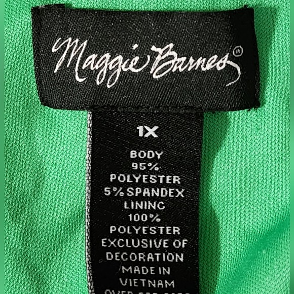 Maggie Barnes black green and blue maxi dress plus size 1X - Picture 6 of 6